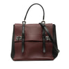 Prada Bicolor Soft Calf Double Turnlock Satchel Secondhand