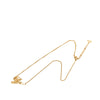 Dior Gold Plated Cursive Logo Pendant Necklace Secondhand