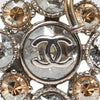Secondhand Chanel CC Silver Plated Crystal Rhinestones Dangle Push Back Earrings