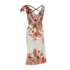 Secondhand Roberto Cavalli Floral and Leopard Print Strap Dress - '00s