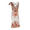 Secondhand Roberto Cavalli Floral and Leopard Print Strap Dress - '00s