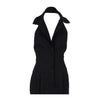 Secondhand Vivienne Westwood Black Halterneck Collared Dress - '10s
