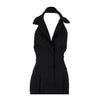 Secondhand Vivienne Westwood Black Halterneck Collared Dress - '10s