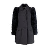 Secondhand Red Valentino Wool Coat with Animal Feather Sleeves - '10s
