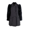 Secondhand Red Valentino Wool Coat with Animal Feather Sleeves - '10s