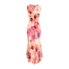 Secondhand Roberto Cavalli Long Floral Dress with Ruffled Hem - '00s