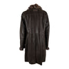 Secondhand Dolce & Gabbana Long Leather Jacket with Fur - '00s