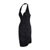 Secondhand Vivienne Westwood Black Embroidered Halter Dress - '00s