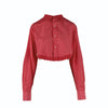 Secondhand Rubino Gaeta Crochet Collar Crop Shirt - '20s