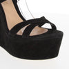 Gianvito Rossi Black Suede Wedges - 2010s Second hand
