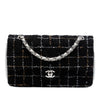 Secondhand Chanel Medium Classic Quilted Tweed and Metallic Lambskin Double Flap