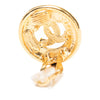 Chanel CC Gold Plated Round Clip On Earrings Secondhand