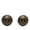 Chanel CC Resin and Gold Plated Button Clip On Earrings Secondhand