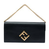 Fendi Smooth and Grained Calfskin Vitello King Cruise FF Diamonds Continental Envelope Wallet On Chain Secondhand