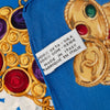 Secondhand Chanel Pearls and Gripoix Printed Silk Scarf 90