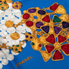 Secondhand Chanel Pearls and Gripoix Printed Silk Scarf 90