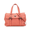 Secondhand Bottega Veneta Leather Intrecciato Flap Satchel