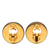 Chanel CC Gold Plated Resin Clover Clip On Earrings Secondhand