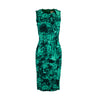 Secondhand Michael Kors Emerald 'Malachite' Print Dress - '00s