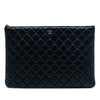 Chanel Large Quilted Lambskin O Case Clutch Secondhand