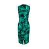 Secondhand Michael Kors Emerald 'Malachite' Print Dress - '00s