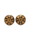 Chanel CC Gold Plated Enamel Clip On Earrings Secondhand