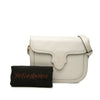 Saint Laurent Embossed Logo Leather Flap Shoulder Bag Secondhand