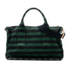 Secondhand Prada Canvas Canapa Righe Striped Satchel