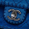 Chanel Medium CC Quilted Suede Whipstitch Single Flap Secondhand