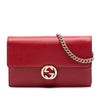 Gucci Dollar Calfskin Interlocking G Wallet on Chain Secondhand