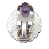 Chanel CC Silver Plated Sunflower Clip on Earrings Secondhand