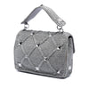 Secondhand Valentino Large Metallic Knit Roman Stud Satchel