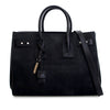Secondhand Saint Laurent Small Croc Embossed Suede Sac De Jour Satchel