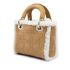 Dior Mini Suede Cannage with Shearling Trim Lady Dior Secondhand