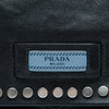 Prada Glace Calf Studded Etiquette Flap Secondhand