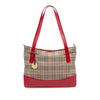Secondhand Burberry Haymarket Check Canvas Tote