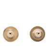 Chanel CC Gold Plated Crystals Push Back Earrings Secondhand