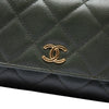 Chanel Small CC Quilted Caviar Bar Flap Clutch With Chain Secondhand