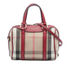 Secondhand Burberry Small House Check Canvas Alchester Bowling Bag
