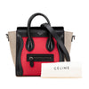 Secondhand Celine Nano Tricolor Nubuck and Calfskin Luggage Tote