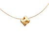 Hermès Gold Plated and Enamel Cage d H Pendant Necklace Secondhand