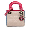 Secondhand Dior Mini Tricolor Lambskin Cannage Lady Dior
