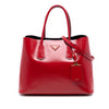 Secondhand Prada Medium Saffiano Vernice Double Satchel
