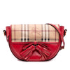 Burberry Patent Leather and Haymarket Check Coated Canvas Maydown Crossbody Secondhand