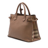 Burberry Medium Calfskin and House Check Banner Satchel Secondhand