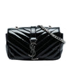 Saint Laurent Baby Patent Chevron Classic Monogram Chain Bag Secondhand