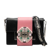 Secondhand Prada City Calf Crystal Embellished Ribbon Bag