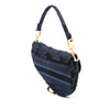 Secondhand Dior Camouflage Embroidered Canvas Saddle Bag