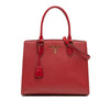 Secondhand Prada Soft Calf Trimmed Saffiano Lux Satchel