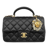 Chanel Mini Rectangular Classic Lambskin Lion Charm Top Handle Flap Secondhand